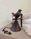 Чавунний дзвоник на двері з пташкою (18.5*13.5*10 см)