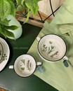 Піала з вушками "HERBARIUM" (Італія, порцеляна, d 12*17.5*5 см)