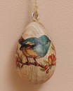 Підвіска дерев'яне яйце з пташкою (манго, Бельгія)