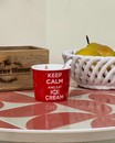Піала для морозива "KEEP CALM" червона (порцеляна, Італія)