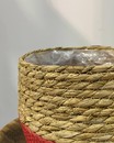 Кошик-кашпо плетений червона (21 х 21 см)