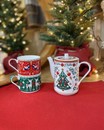 Різдвяний порцеляновий чайний набір  "Christmas Folk" (Easy Life, чайник 500 мл, чашка 250 мл)