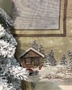 Скатертина новорічна з люрексом  (137 х 137 см)