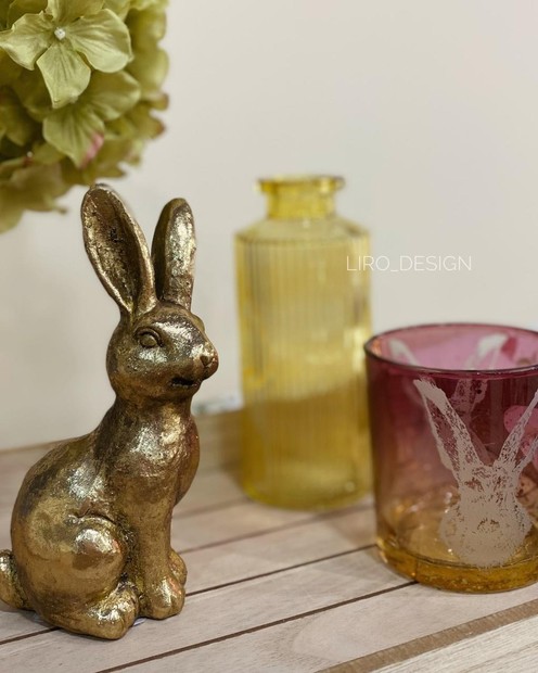 Фігурка золотистий кролик (8*14*6 см) Vloria
