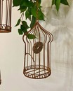 Підвісна клітка з імітацією іржі №3 (метал, 24*14 см)
