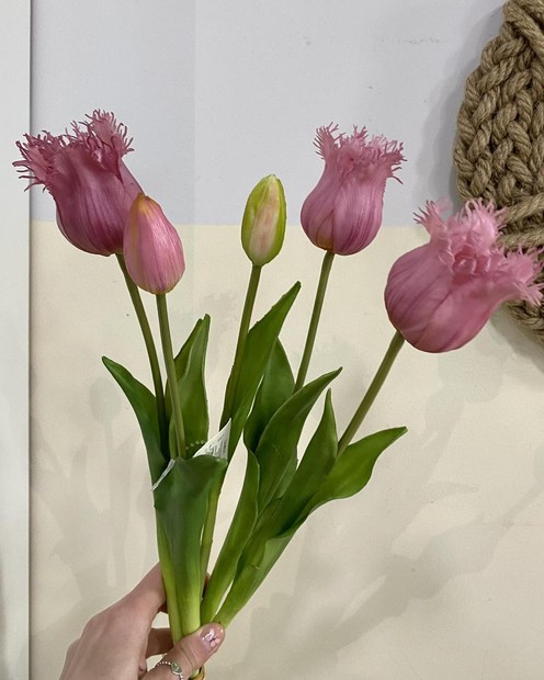 Букет рожевих тюльпанів ( 5 шт., 48 см) byMe