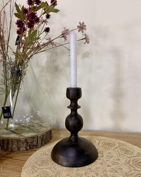 Дерев'яний свічник на ніжці (22* d15 см) byMe