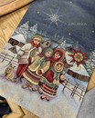 Гобеленова доріжка новорічна з люрексом  "Колядники" (45*140 см)