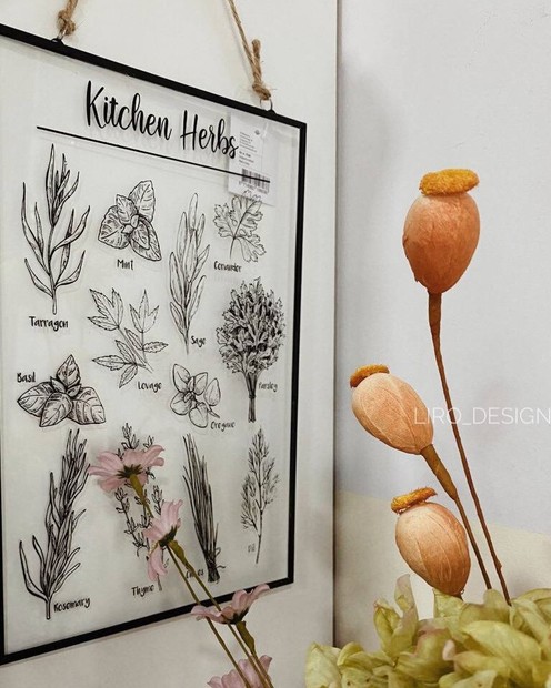 Скляна картина "Kitchen Herbs" ( 20*30 см, Нідерланди) Vloria