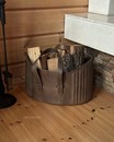 Шкіряна корзина більша для дрів/журналів/пледів (Бельгія)
