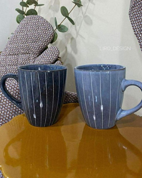 Чашка керамічна блакитна  (380 мл) byMe