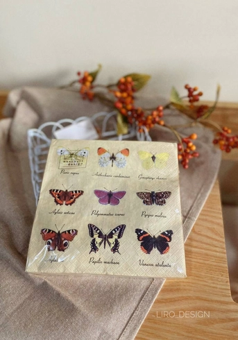 Паперові серветки "Метелики" ( 17 x 17 x 2 см)