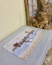 Серветка новорічна гобеленова "Сніговики"  (33 х 53 см)