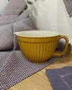 Чаша для тіста гірчична (кераміка, h 12*18*24 см)