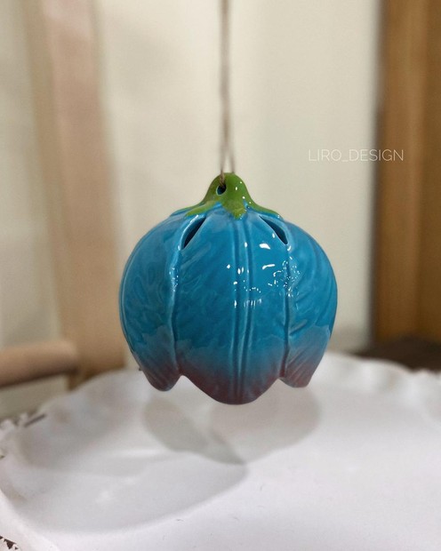 Керамічний дзвоник "Квітка блакитна" (11.5* 12 см) Vloria