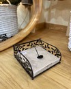 Серветниця металева чорна (18*18* 6.5 см.)