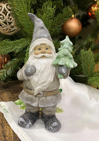 Фігурка  Санта- Клаус з ялинкою (Дід Мороз, 1,5х 8 х 21см)