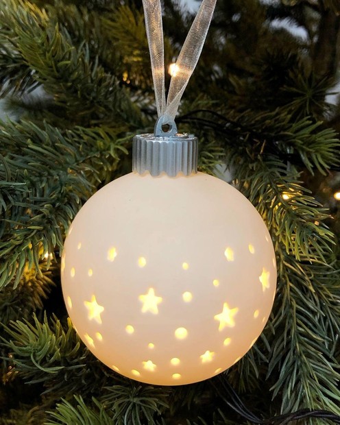 Куля керамічна LED "зірочки" (8 см) byMe