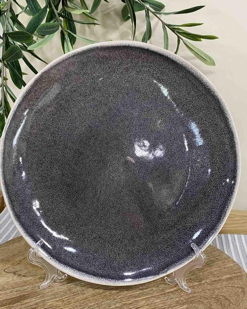 Тарілка темно-сіра (кераміка, d 26 см) Vloria