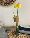 Скляна ваза з корком на одну квітку (15 х 5 см.)