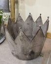 Кашпо металеве коричнево-сірого кольору "Корона" (29 х 21.5 см)