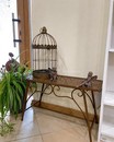 Коричнева металева підставка для рослин (Німеччина, h 5*24*65 см)