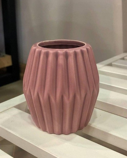 Ваза керамічного (8х5 см ) Світло-рожевий Vloria