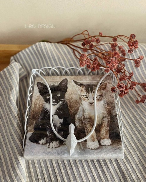 Паперові серветки "Котики" ( 17 x 17 x 2 см) byMe
