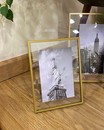 Фоторамка скляна золотиста"S" (Німеччина, h 20*15*6.5 см)