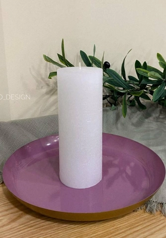 Велика свічка білого кольору (18 см,d 7 см)