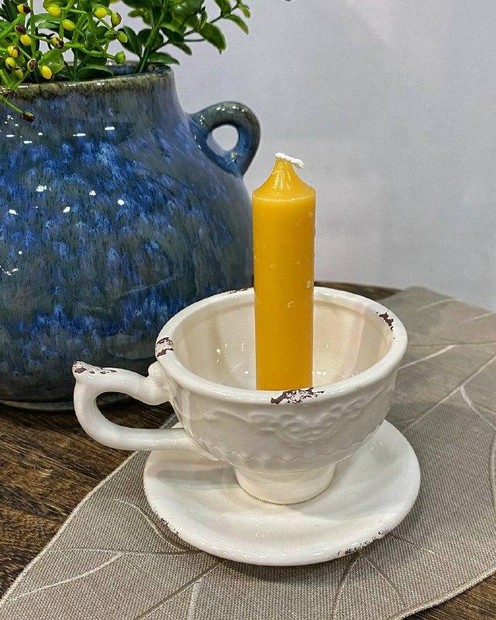 Свічка жовтого кольору (12 см,d 2 см) byMe