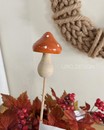 Осінній декор грибочок на паличці "мухомор" (3,5*5,5+24,5 см)