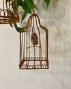 Підвісна клітка з імітацією іржі №2 (метал, 24*11.5 см)