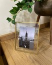Фоторамка скляна золотиста "М" (Німеччина, h 25.5*20*11 см)