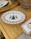 Блюдо овальне новорічне  "Christmas Folk" (Easy Life, порцеляна, 35*24 см)