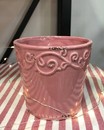 Кашпо керамічне  рожеве (15,5 х 14 см)