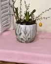 Кашпо весняне бетонне ( h 15*16 см.)