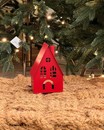 Новорічний будиночок-ліхтар h 13 см (метал, Німеччина)