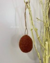 Підвіска писанка валяна (коричнева, 3.5*5.5 см)