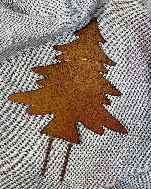 Декоративний металлический штекер "Ялинка" (коричневий) byMe