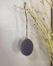 Підвіска писанка валяна (сіра, 3.5*5.5 см)