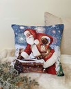 Наволочка новорічна  гобеленова  "Санта" 45*45 см