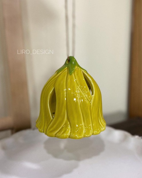 Керамічний дзвоник "Квітка жовта" (11.5* 12 см) Vloria