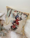 Наволочка новорічна "Діти на санках" 45*45 см