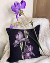 Гобеленова наволочка з ірисом (двостороння, 45*45 см)