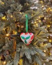 Новорічна іграшка ручної роботи "Серце" (  6.5 х 6.5 см)