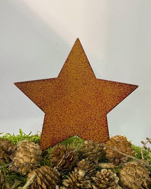 Декоративний металевий штекер "Зірка" (коричневий) Vloria