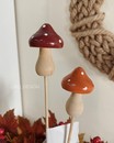 Осінній декор грибочок на паличці (3,5*5,5+24,5 см)