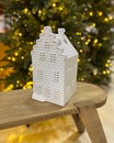 Білий будиночок-підсвічник великий ( Campo, доломіт, h 19*9.5*10.5 см)